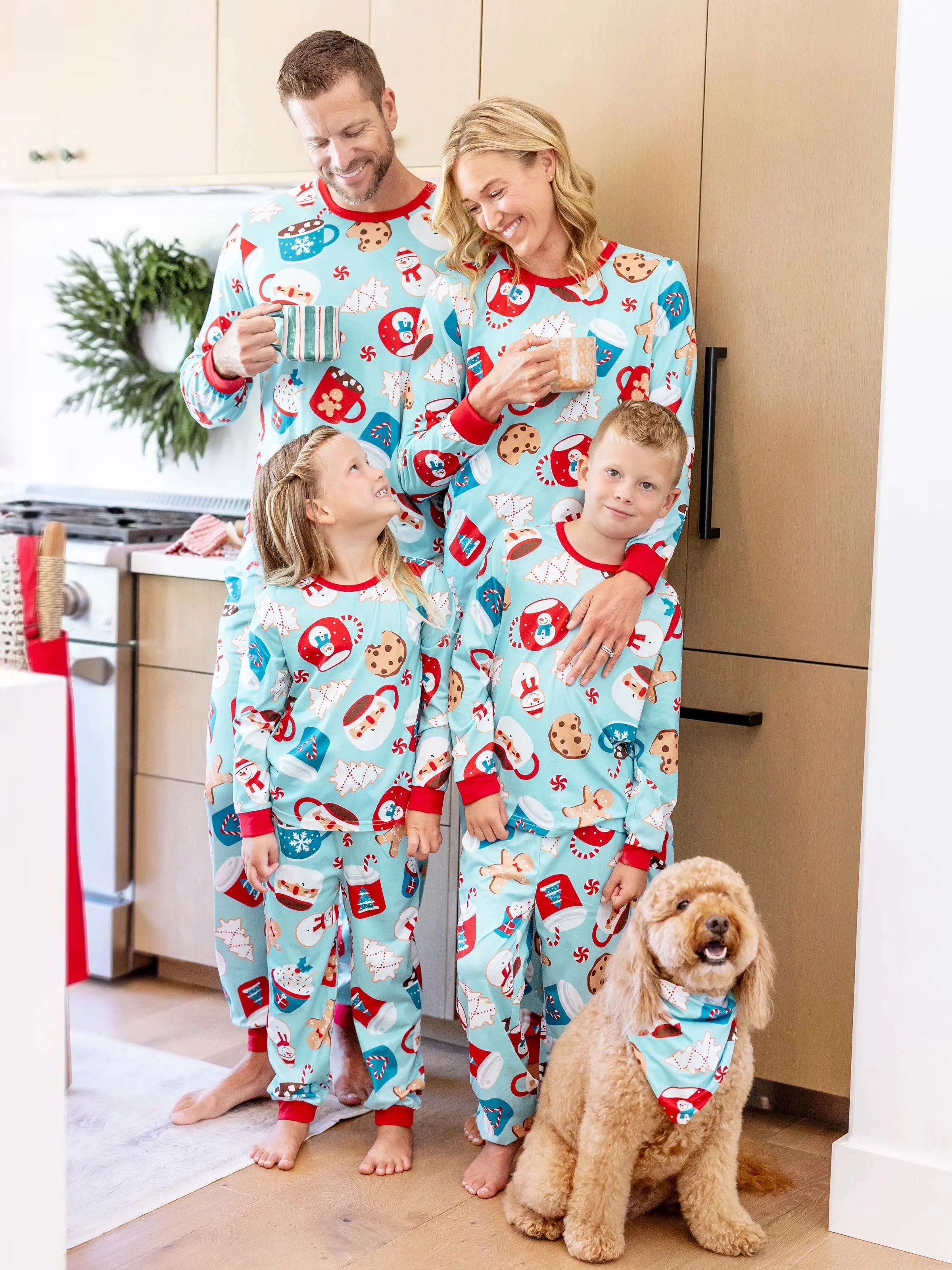 Christmas Matching Family Pyjama Set Sky Blue - Komfortfit