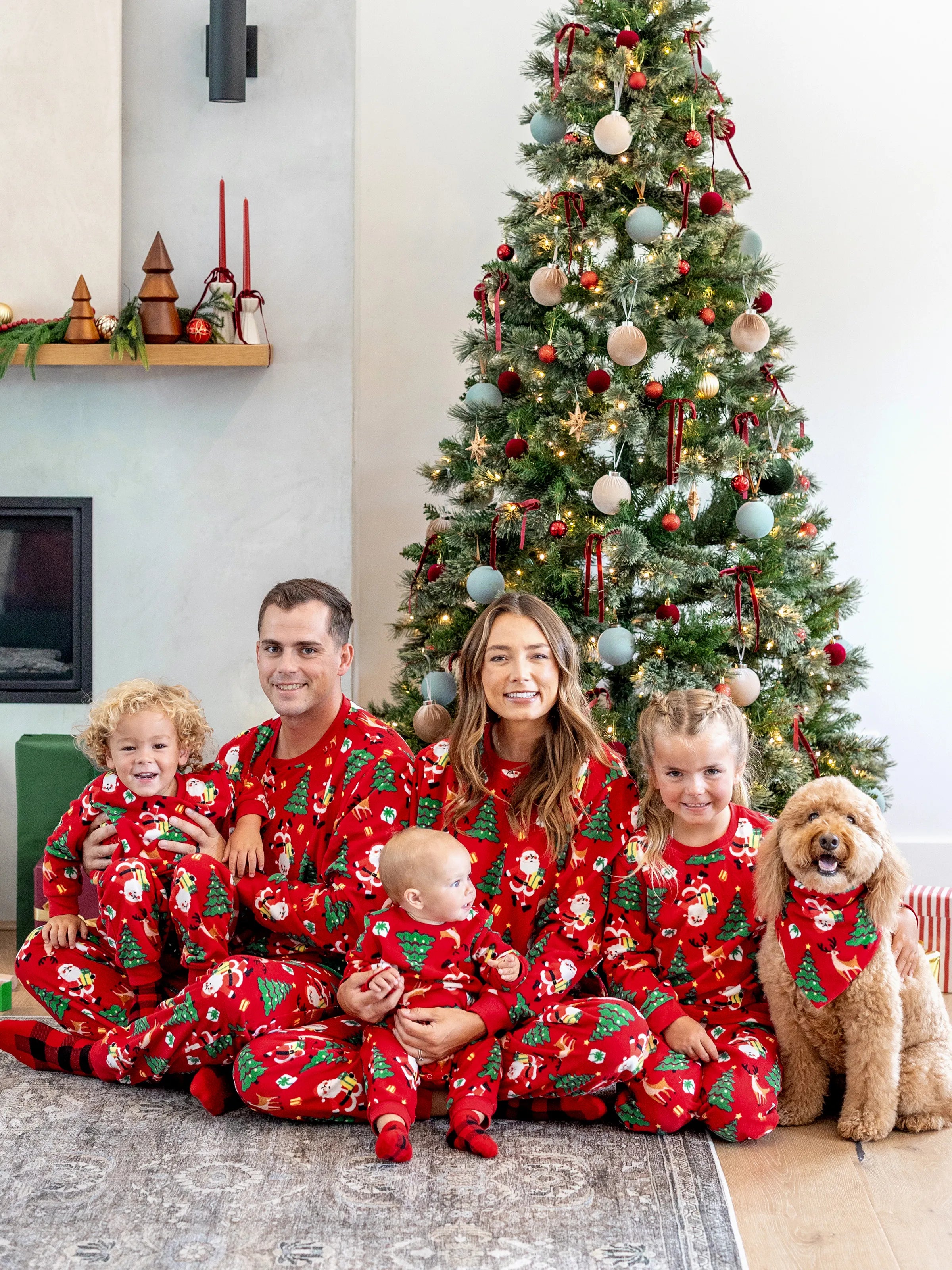 Christmas Matching Family Pyjama Set Red - Komfortfit