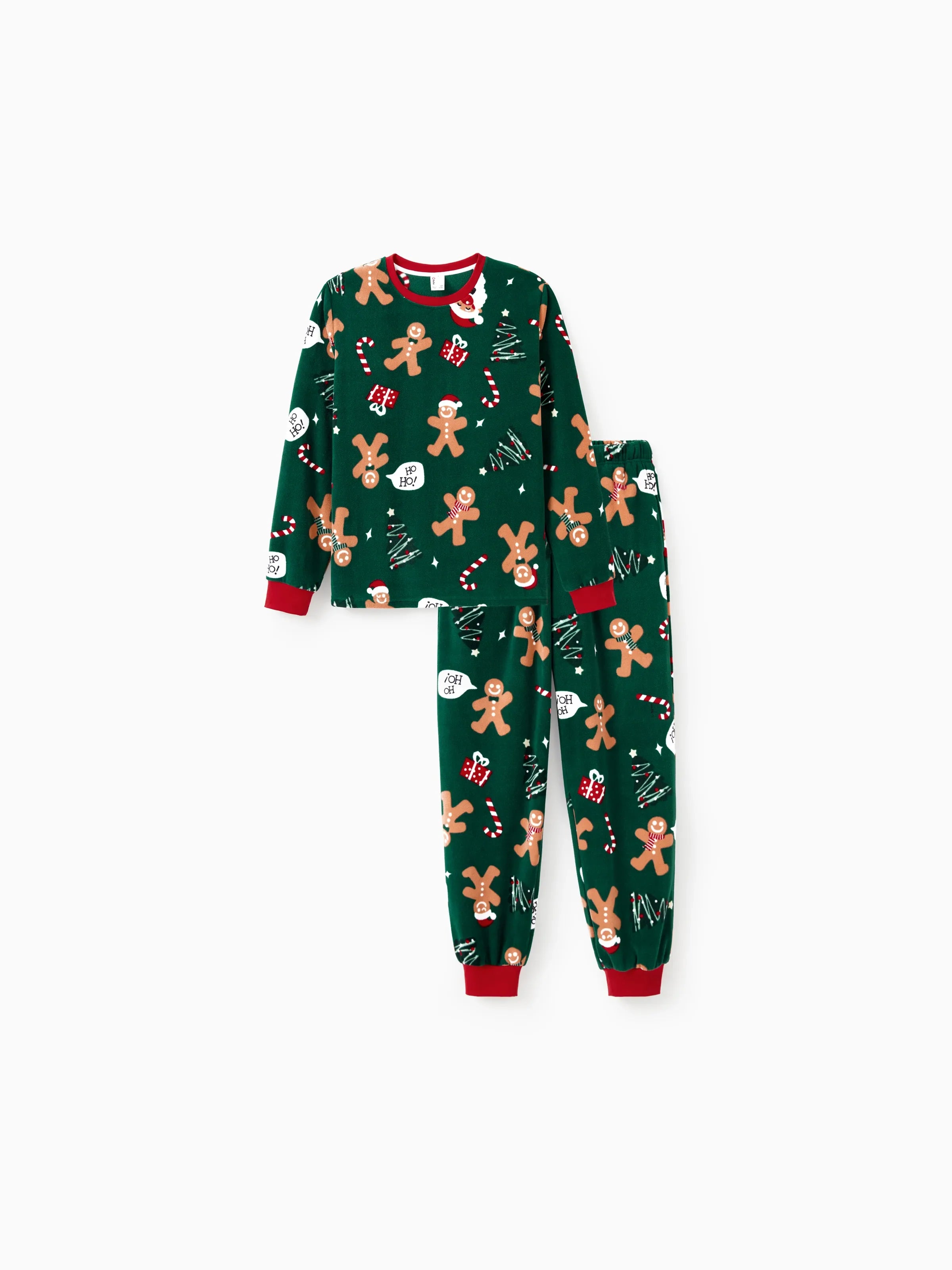 Christmas Matching Family Pyjama Set Dark Green Reindeer - Komfortfit