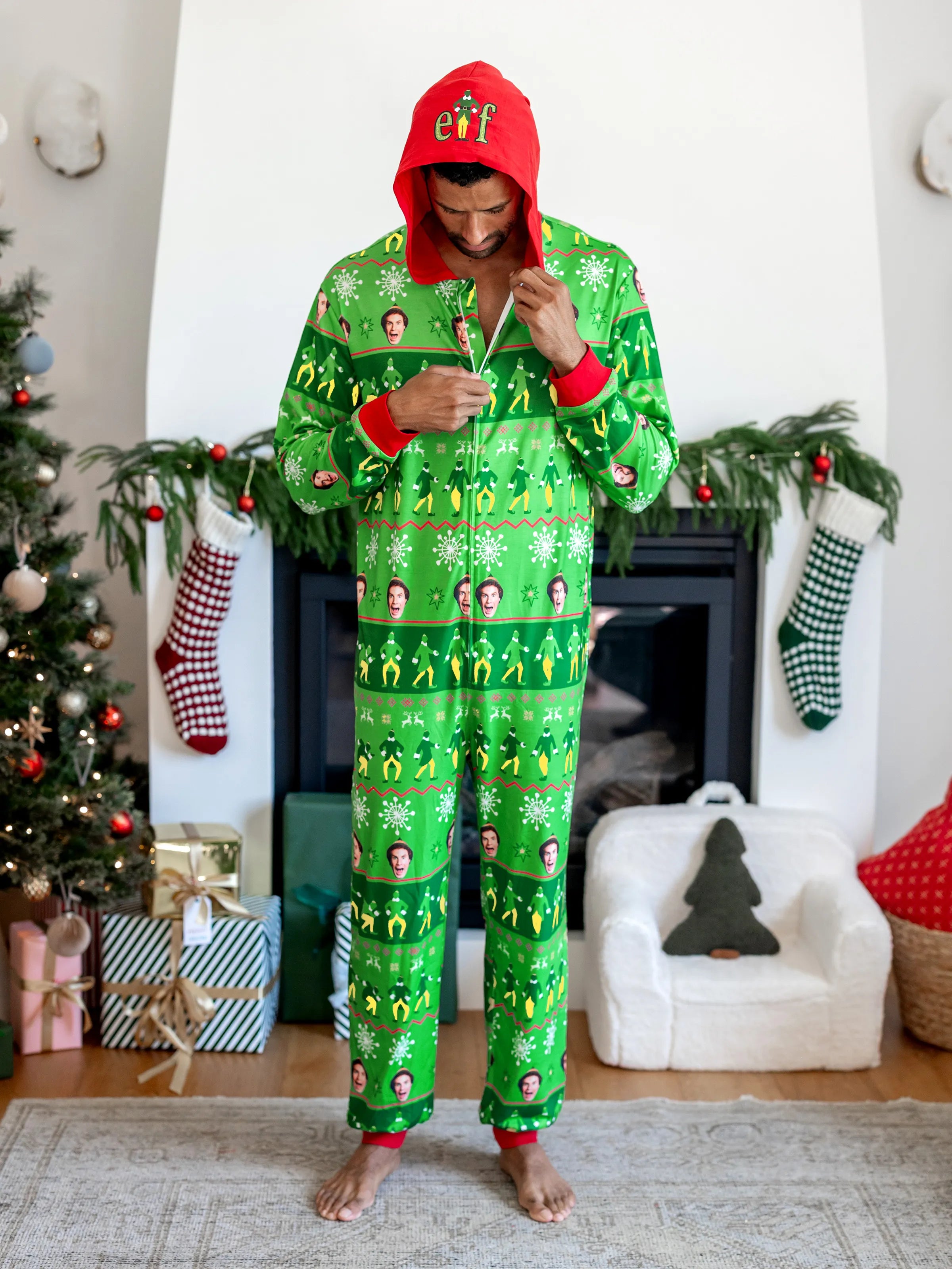 Christmas Matching Family Pyjama Set Elf Green - Komfortfit