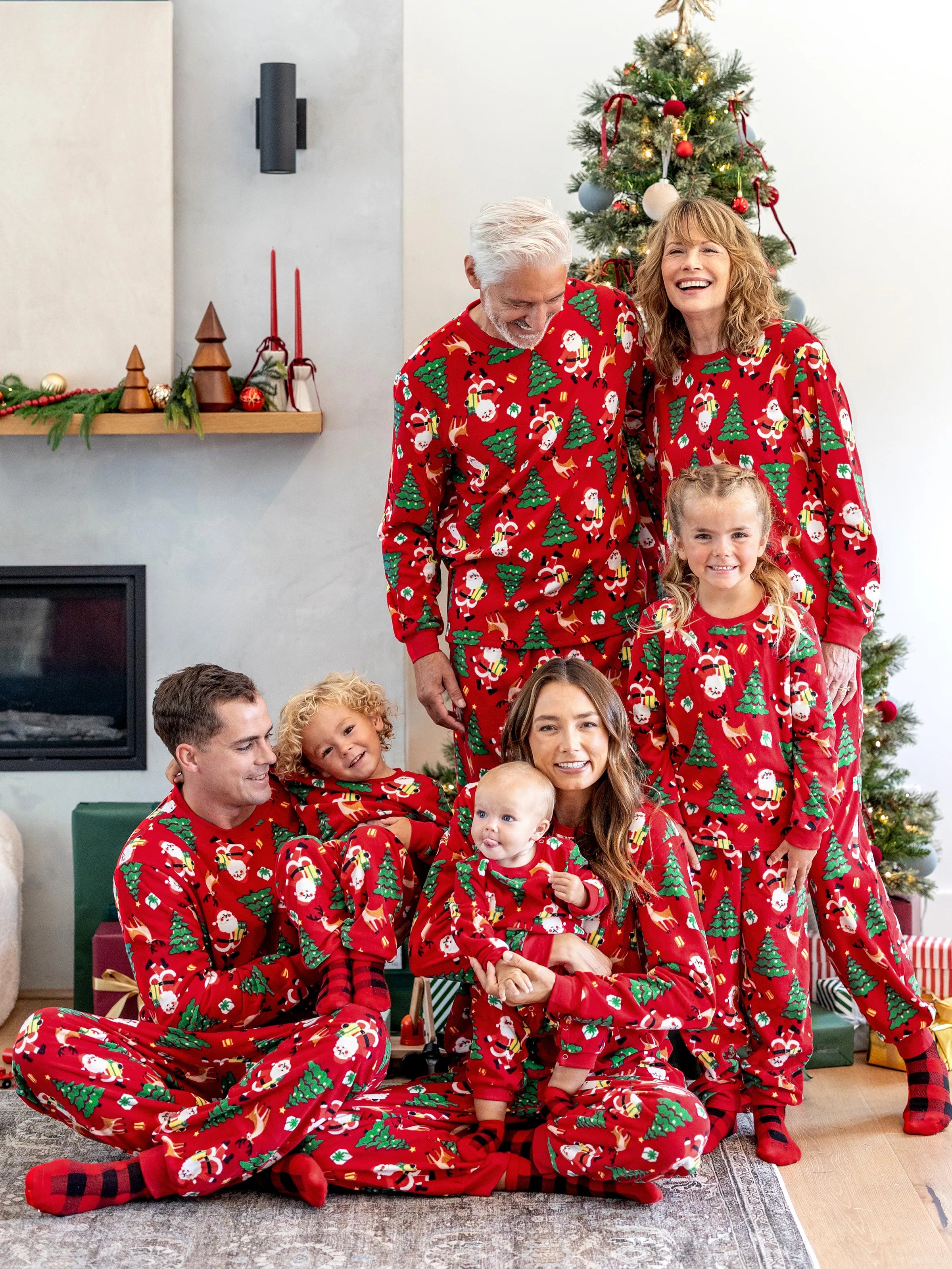 Christmas Matching Family Pyjama Set Red - Komfortfit